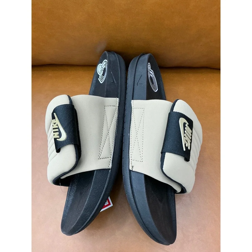 Nike Offcourt Adjust Slide Mens 7 Black Khaki New Padded‎ Strap Sandals